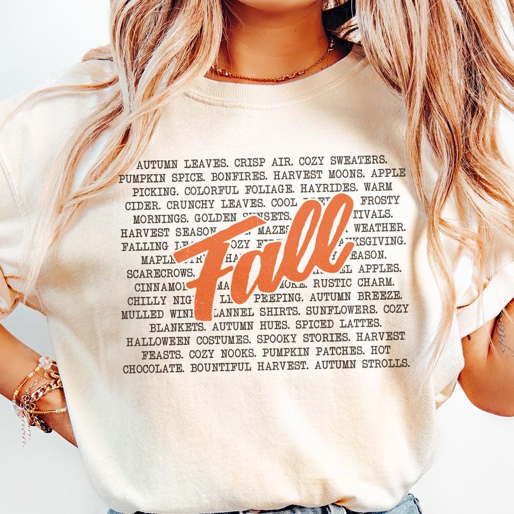 Fall Words png, Cozy Season png - 300 DPI Design for T-Shirt