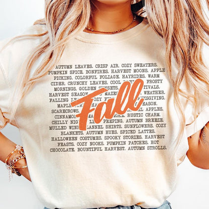 Fall Words png, Cozy Season png - 300 DPI Design for T-Shirt