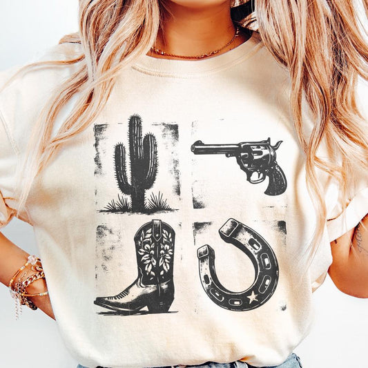 Western PNG Design, Poker Cards - 300 DPI Design for T-Shirt