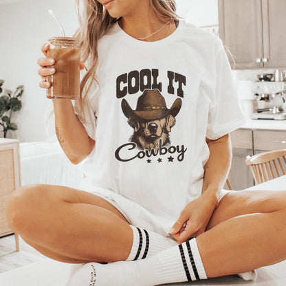 Cool It Cowboy Western PNG, Digital Download - 300 DPI Design for T-Shirt