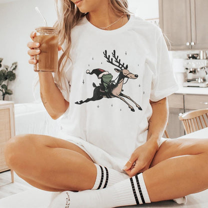 Funny Christmas Frog PNG, Retro frog Sublimation - 300 DPI Design for