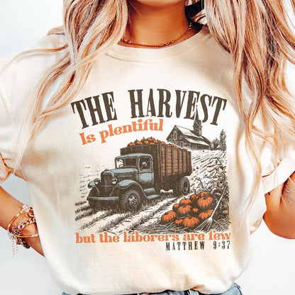 The Harvest Is Plenty PNG, Fall Christian png - 300 DPI Design for T-Shirt