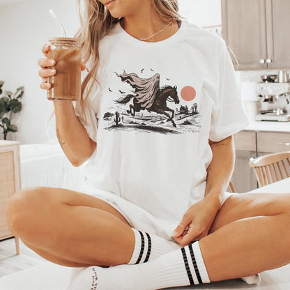 Cowboy Ghost Horse PNG, Halloween Shirt Digital Download - 300 DPI Design