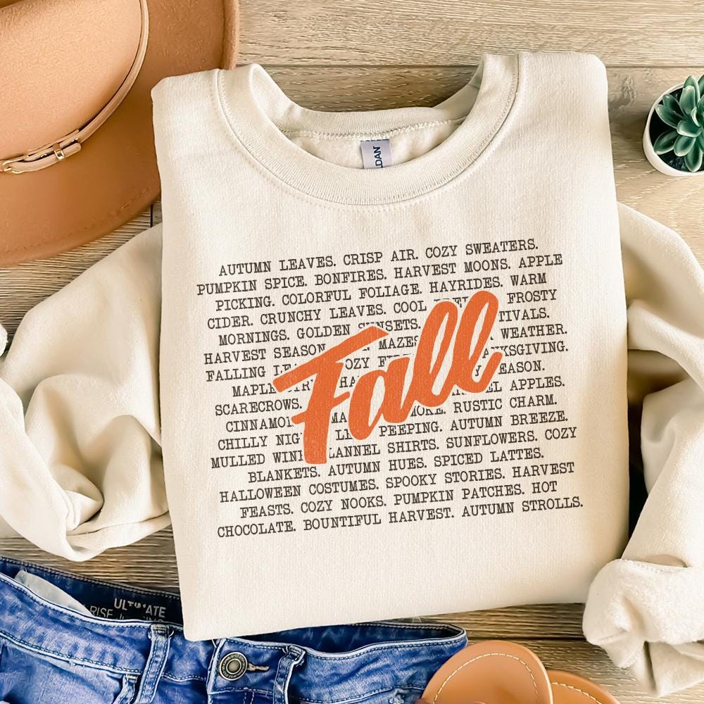 Fall Words png, Cozy Season png - 300 DPI Design for T-Shirt