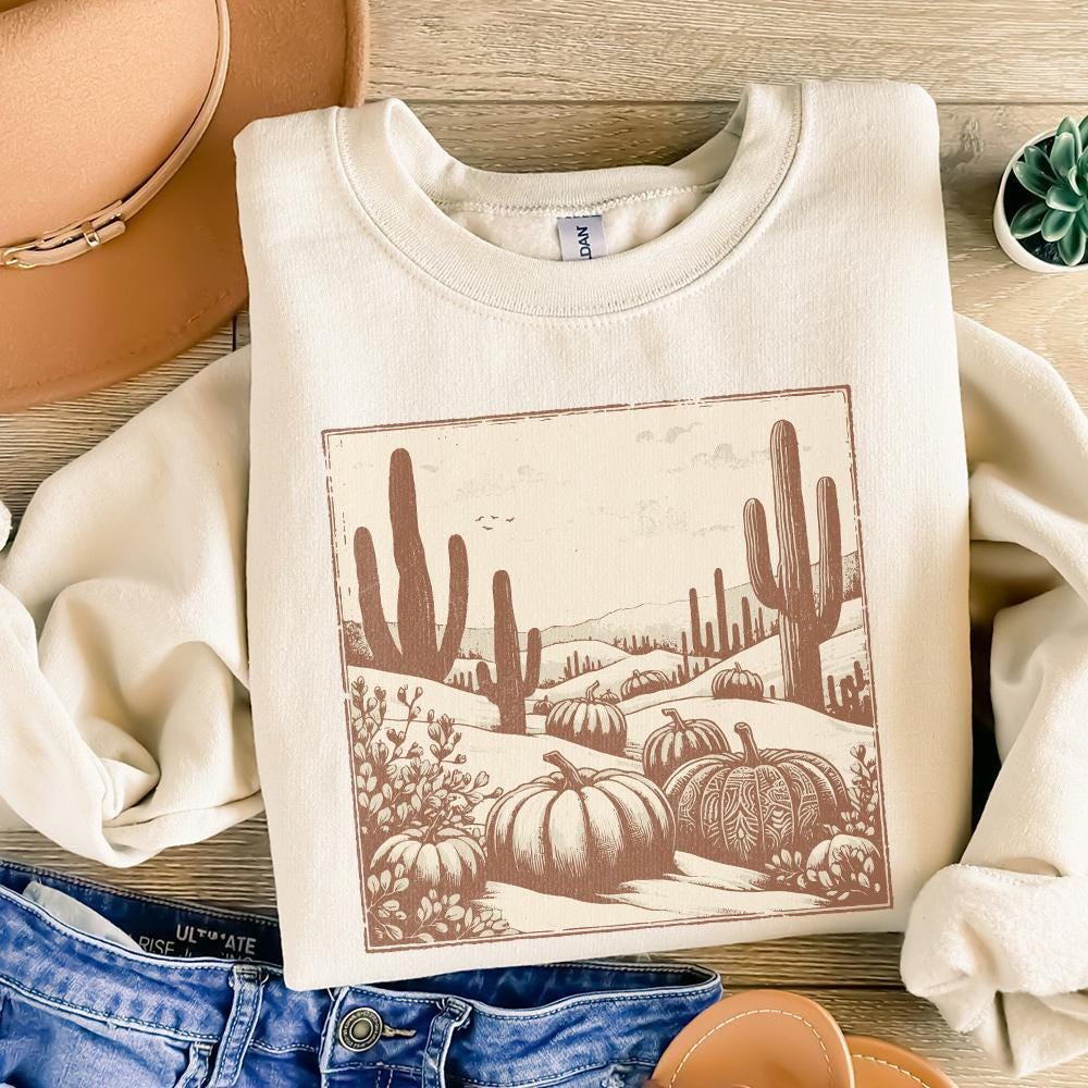 Western Fall Png, Howdy Pumpkin Png - 300 DPI Design for T-Shirt