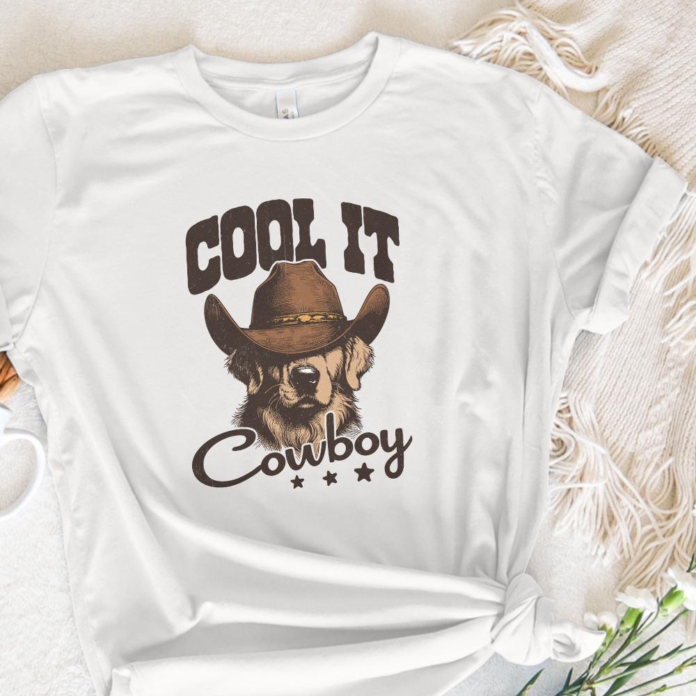 Cool It Cowboy Western PNG, Digital Download - 300 DPI Design for T-Shirt