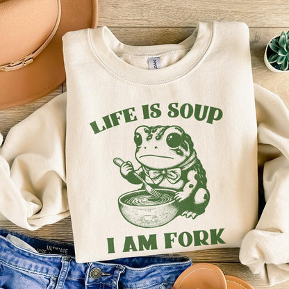 Life Is Soup I Am Fork PNG, Cute png - 300 DPI Design for T-Shirt