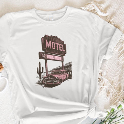 Romance Reader Motel PNG, Trendy Vintage Bookish Retro Art - 300 DPI