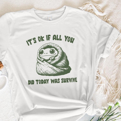 Trendy Mental Health PNG, Cozy Frog Clipart - 300 DPI Design for T-Shirt