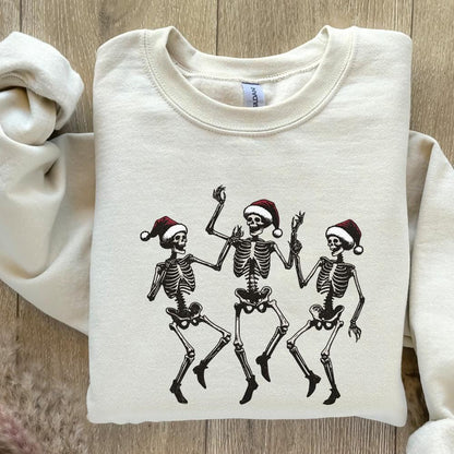 Dancing Skeleton Christmas PNG, Christmas Skeleton Dance - 300 DPI Design