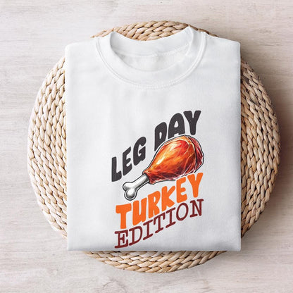 Retro Leg Day Turkey Edition PNG, Thanksgiving Design - 300 DPI Design