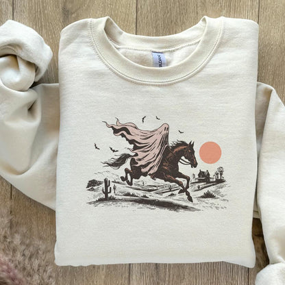 Cowboy Ghost Horse PNG, Halloween Shirt Digital Download - 300 DPI Design