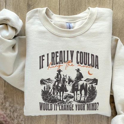 Hung The Moon Digital Download, Western PNG Designs - 300 DPI Design for