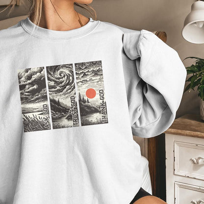 Trust God png PNG, Christian Faith Quote - 300 DPI Design for T-Shirt