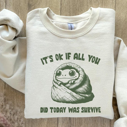 Trendy Mental Health PNG, Cozy Frog Clipart - 300 DPI Design for T-Shirt