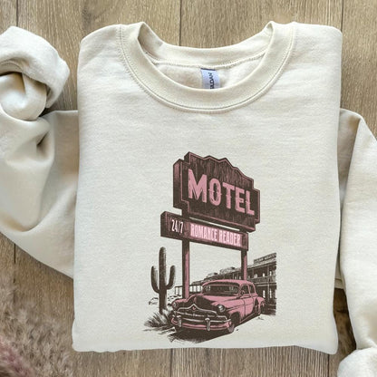 Romance Reader Motel PNG, Trendy Vintage Bookish Retro Art - 300 DPI