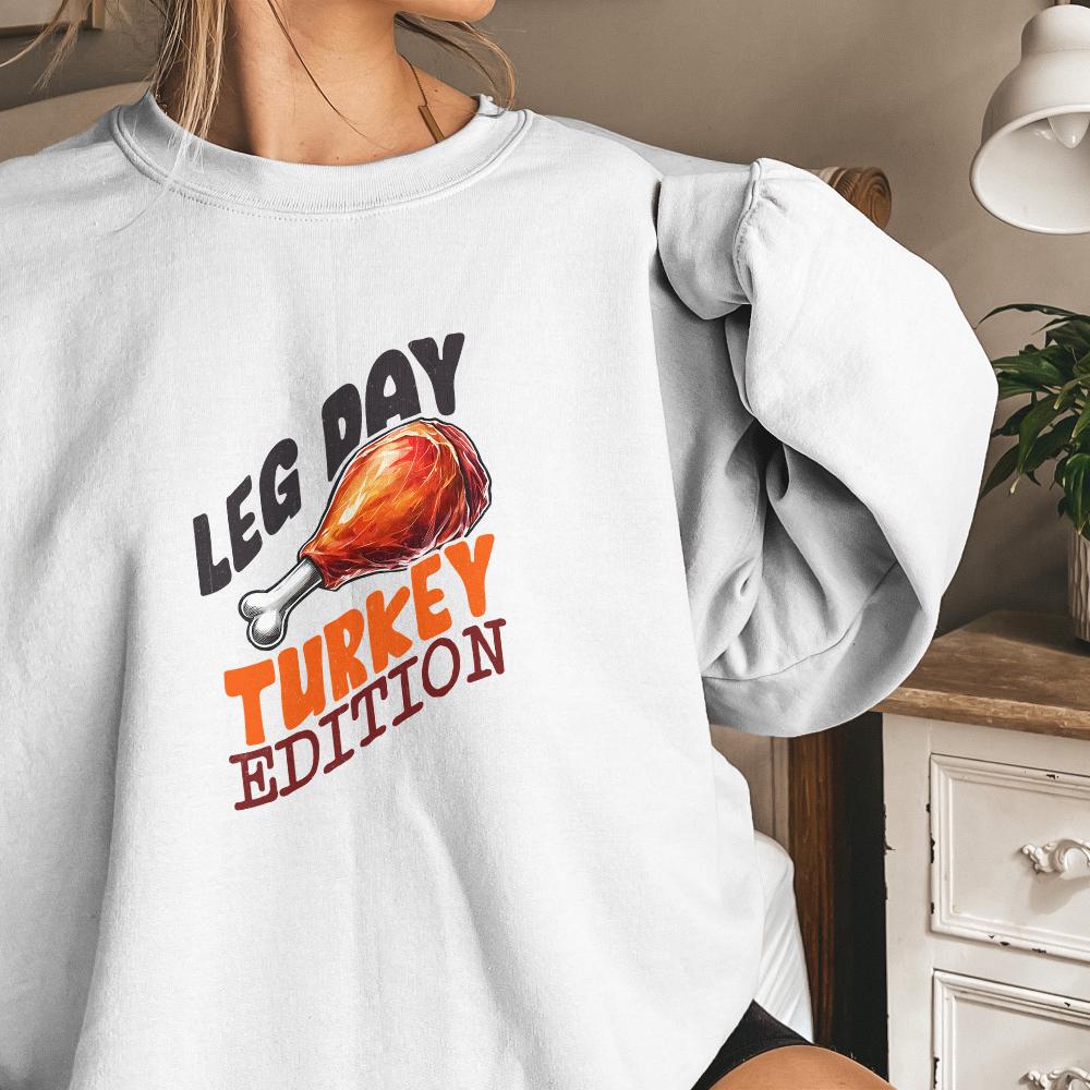 Retro Leg Day Turkey Edition PNG, Thanksgiving Design - 300 DPI Design