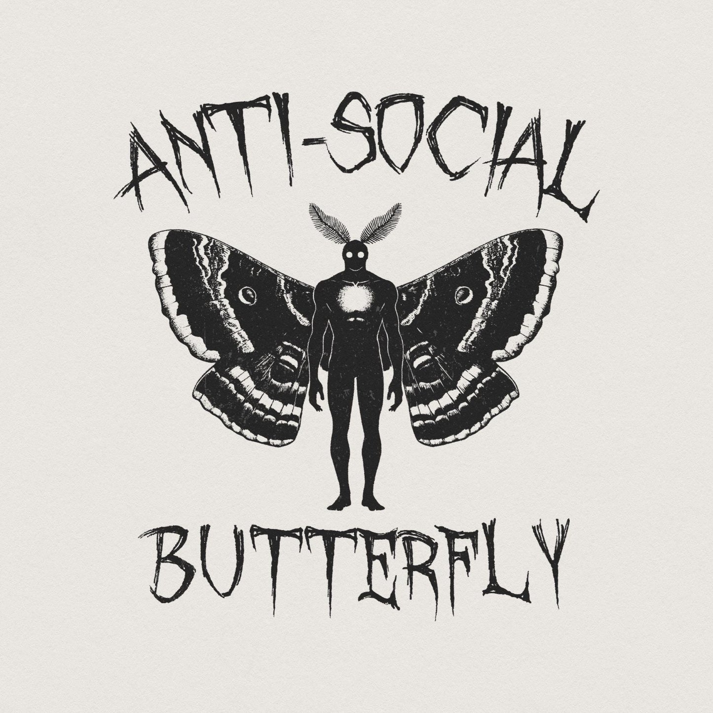 Antisocial Butterfly PNG, Butterfly png - 300 DPI Design for T-Shirt