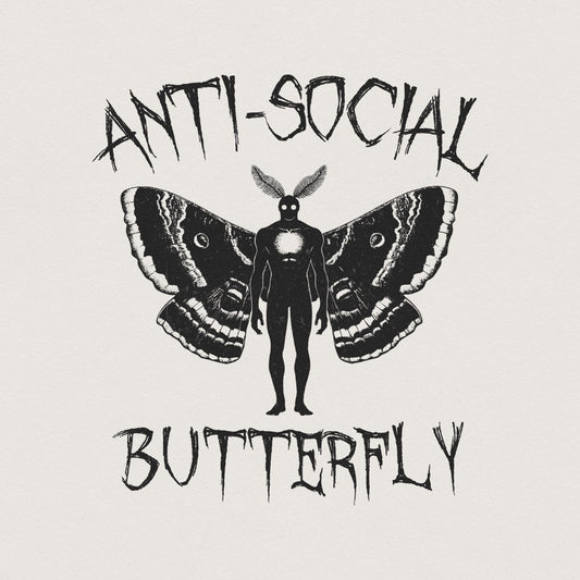 Antisocial Butterfly PNG, Butterfly png - 300 DPI Design for T-Shirt