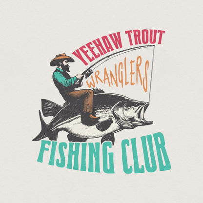 Trendy Western Fishing Club PNG, Digital Download - 300 DPI Design for
