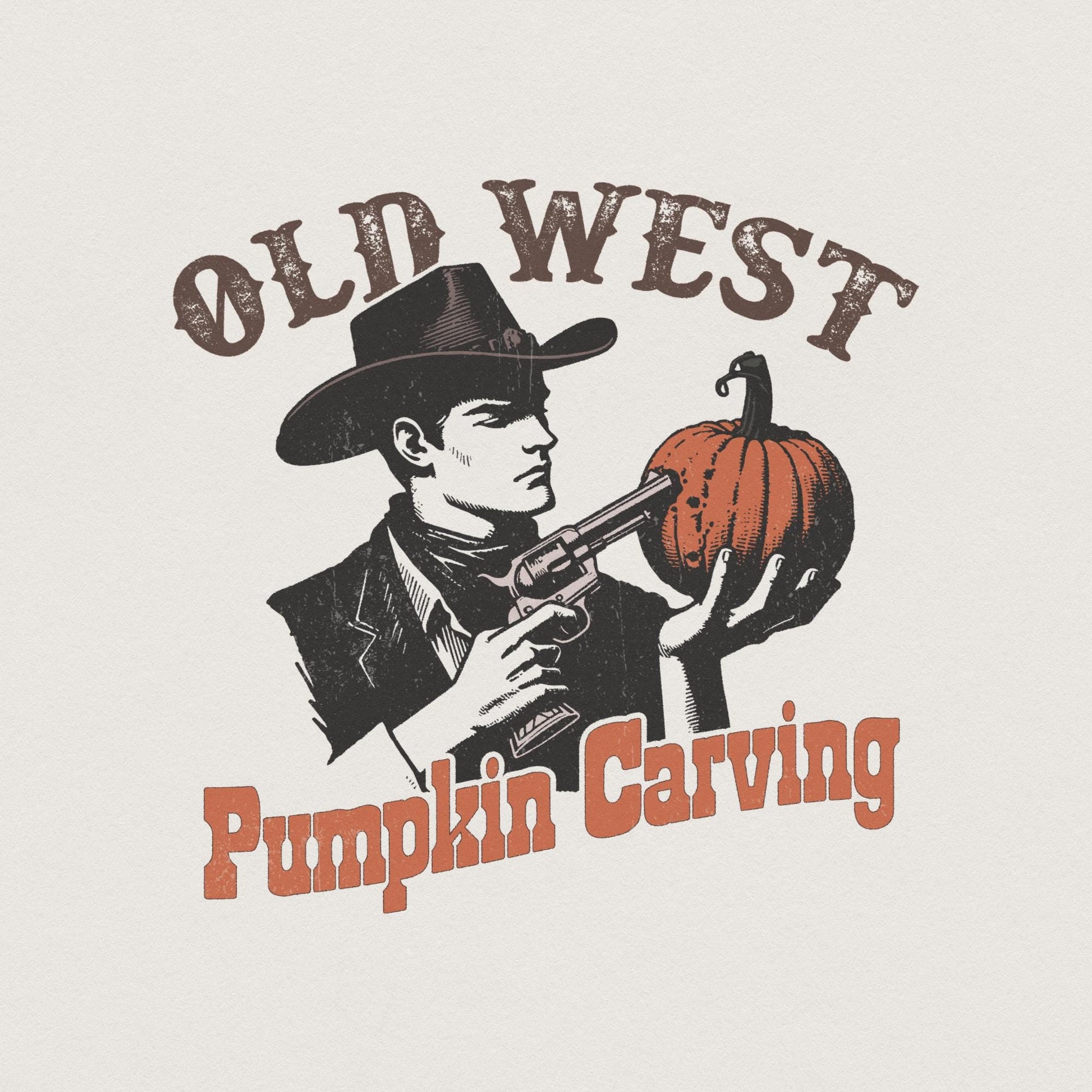 Old West Pumpkin Carving Digital Download, Western PNG Designs - 300 DPI