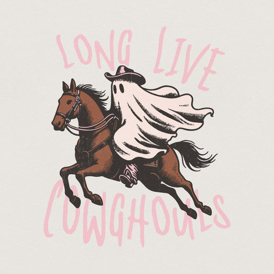 Long Live Cowghouls Halloween PNG Digital Download, Western Halloween -