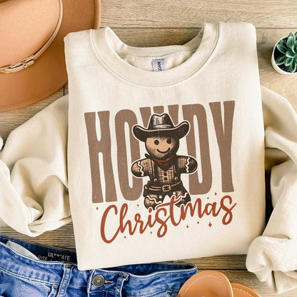 Howdy Christmas Gingerbread Man PNG, Retro Christmas Shirt PNG - 300 DPI