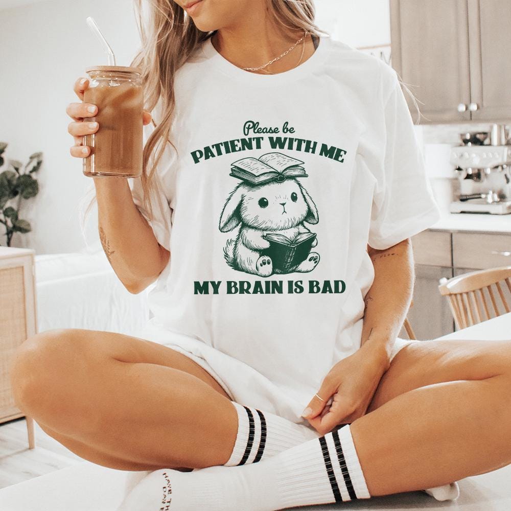 Bad Brain PNG, Retro Mental Health Design - 300 DPI Design for T-Shirt