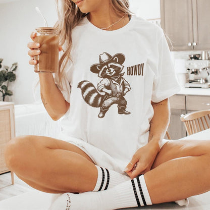 Howdy Raccoon Png, Western Saying - 300 DPI Design for T-Shirt