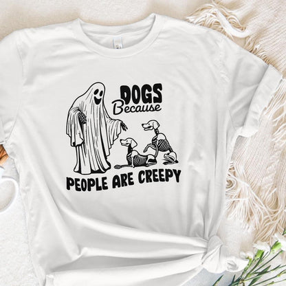Dogs Because People Are Creepy PNG, Retro Halloween - 300 DPI Design for