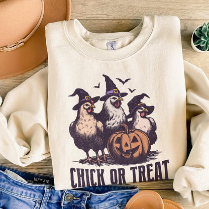 Chick or Treat PNG, Spooky Chicken Design - 300 DPI Design for T-Shirt