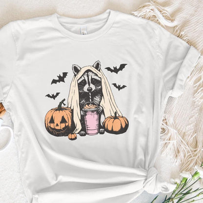 Cute Raccoon Ghost PNG, Halloween png - 300 DPI Design for T-Shirt