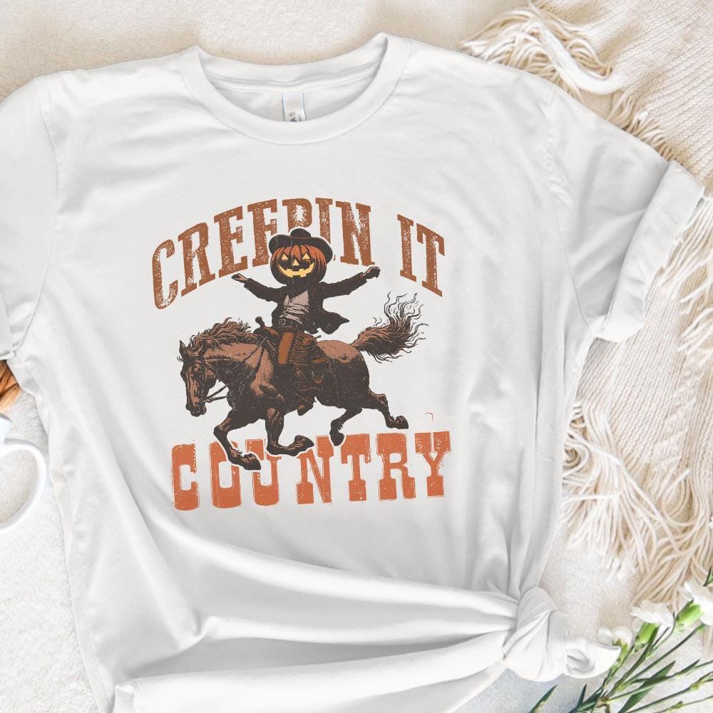 Creepin It Country Png, Western Halloween Png - 300 DPI Design for T-Shirt