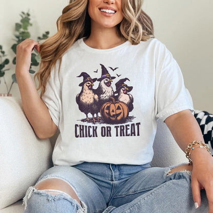 Chick or Treat PNG, Spooky Chicken Design - 300 DPI Design for T-Shirt