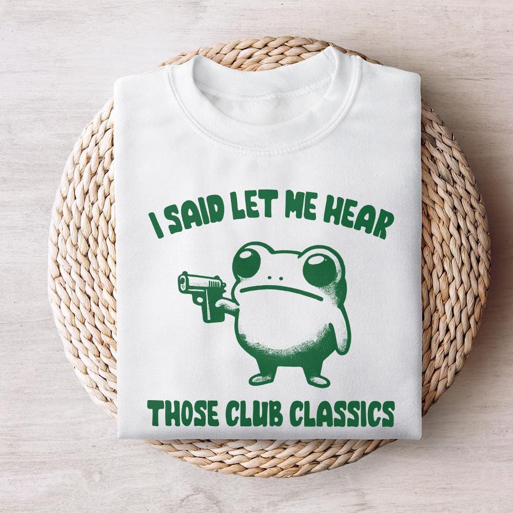 Funny Frog with Gun PNG, Retro Meme Style Art - 300 DPI Design for T-Shirt