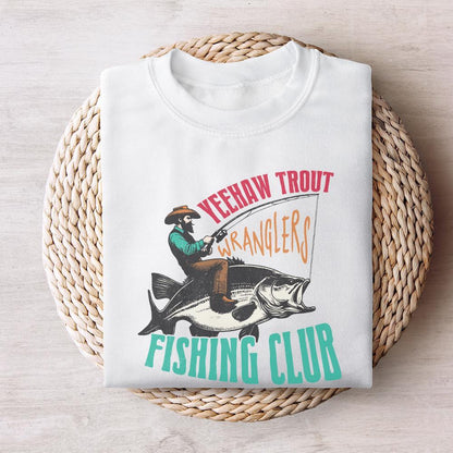Trendy Western Fishing Club PNG, Digital Download - 300 DPI Design for