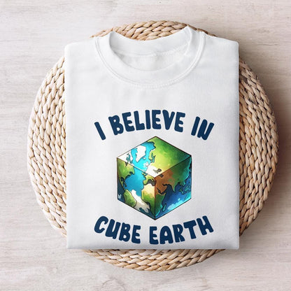 I Believe In Cube Earth png, Earth Sublimation - 300 DPI Design for T-Shirt
