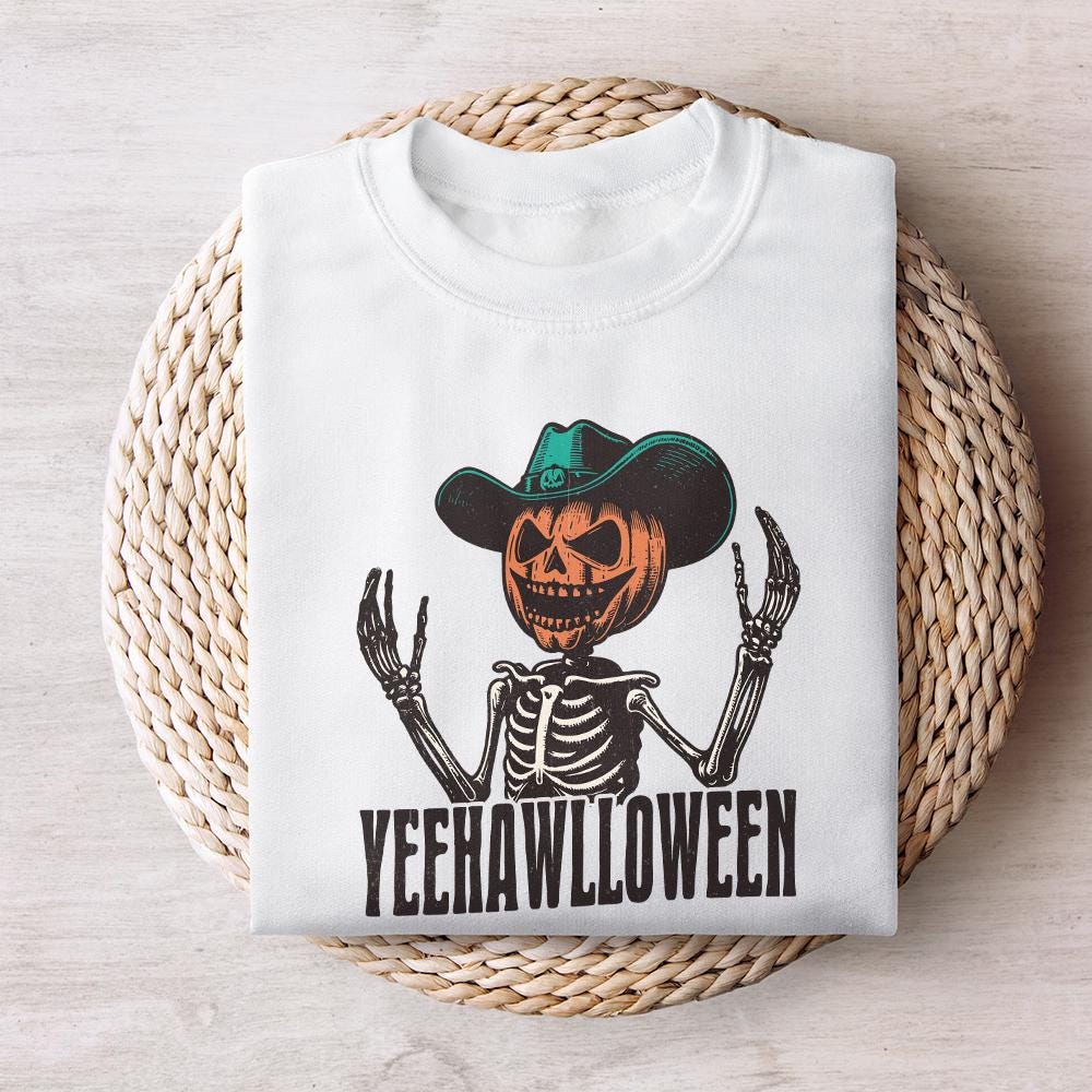 Yeehawlloween Western PNG, Trendy Western Designs - 300 DPI Design for