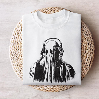 Ghost Listening Music PNG, Ghosts png - 300 DPI Design for T-Shirt