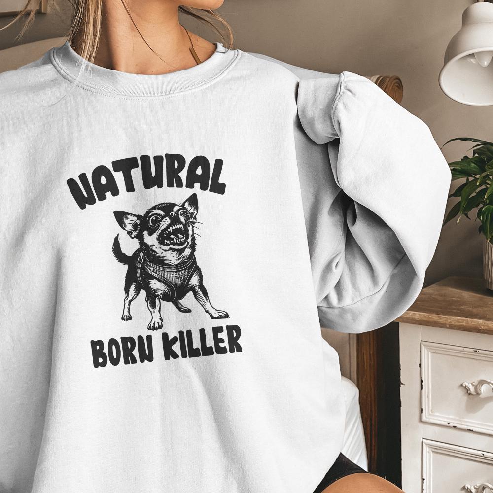 Born Killer Chihuahua PNG Clipart, Funny Dog Art - 300 DPI Design for
