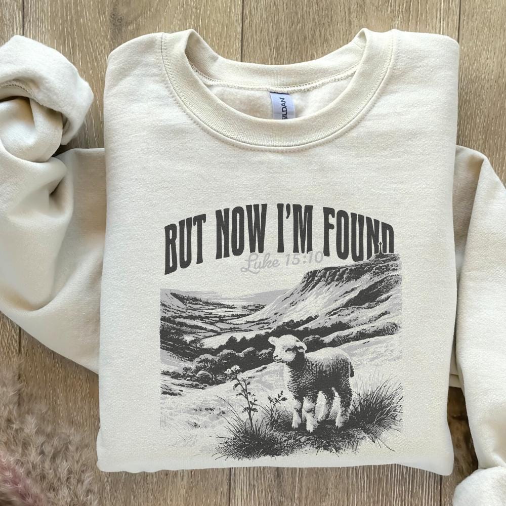 But Now I'm Found PNG, Christian Tee - 300 DPI Design for T-Shirt