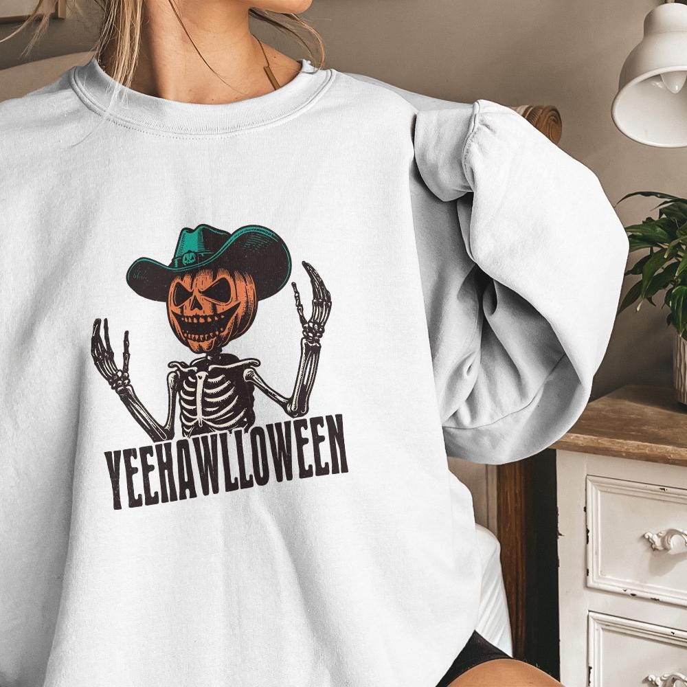 Yeehawlloween Western PNG, Trendy Western Designs - 300 DPI Design for