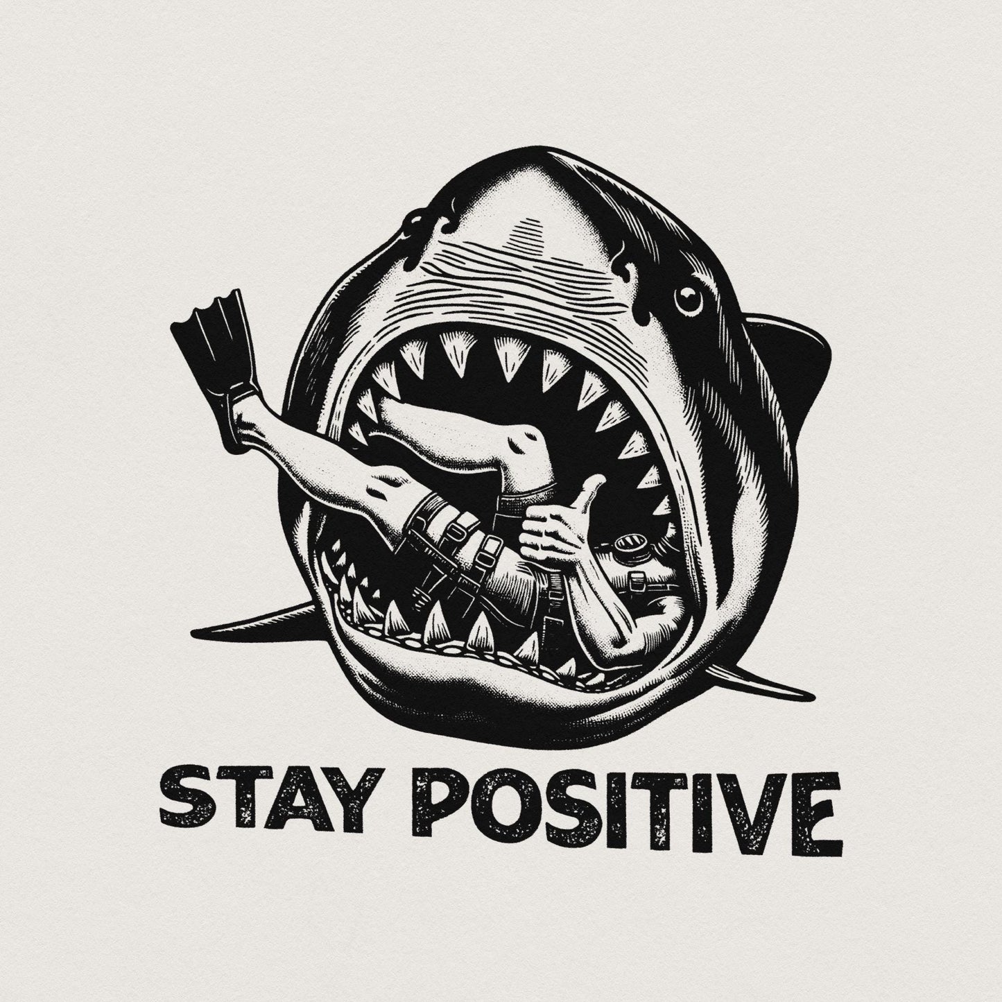 Stay Positive PNG, Funny Vintage PNG - 300 DPI Design for T-Shirt