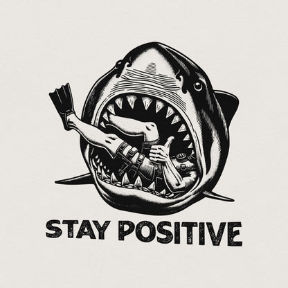 Stay Positive PNG, Funny Vintage PNG - 300 DPI Design for T-Shirt