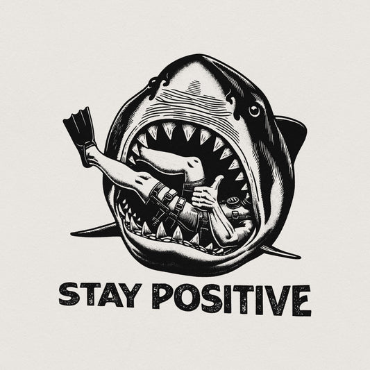 Stay Positive PNG, Funny Vintage PNG - 300 DPI Design for T-Shirt