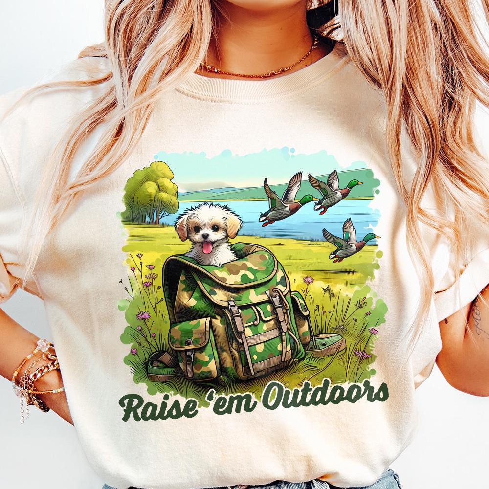 Raise Them Outdoors PNG, Duck Hunt PNG - 300 DPI Design for T-Shirt