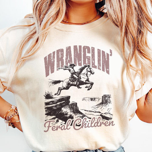 Wrangling Feral Children png, Southern PNG - 300 DPI Design for T-Shirt