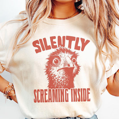 Silently Screaming Inside PNG, Trendy png - 300 DPI Design for T-Shirt