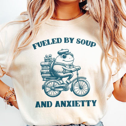 Fueled by Soup and Anxiety PNG, Anxiety png - 300 DPI Design for T-Shirt