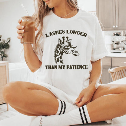 Lashes Longer Than My Patience PNG, Sarcastic Shirt Png - 300 DPI Design